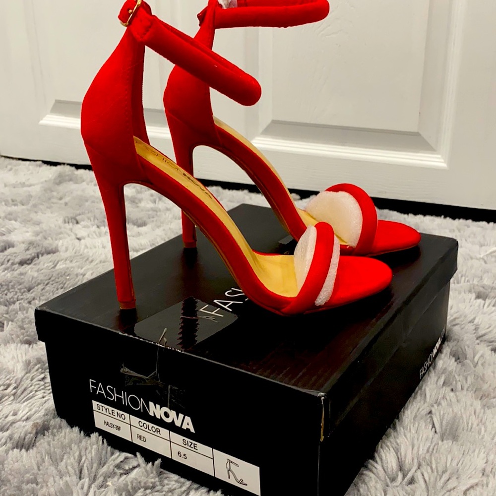 Fashion Nova red heels